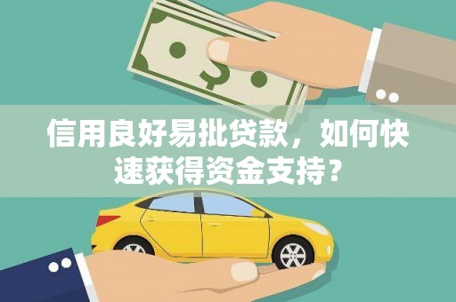 隆子信用良好易批贷款，如何快速获得资金支持？