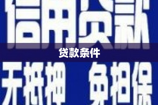 温州贷款条件