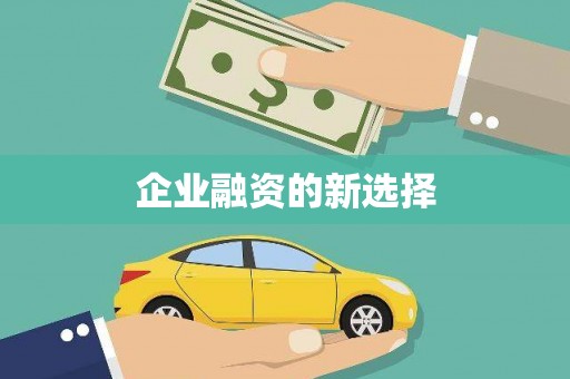 黔西企业融资的新选择