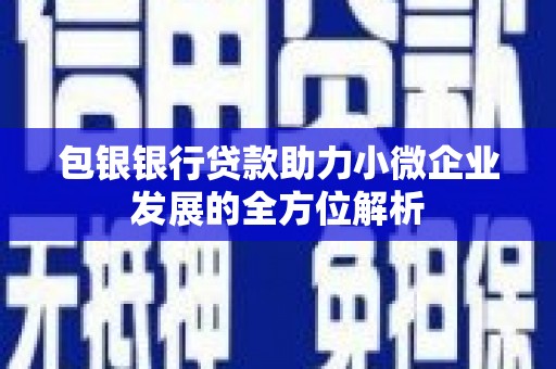 东明包银银行贷款助力小微企业发展的全方位解析