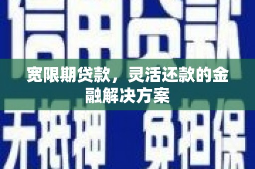 平顶山宽限期贷款，灵活还款的金融解决方案