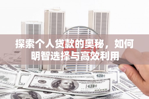 山上探索个人贷款的奥秘，如何明智选择与高效利用