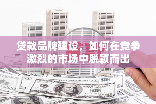 沈北新区贷款品牌建设，如何在竞争激烈的市场中脱颖而出