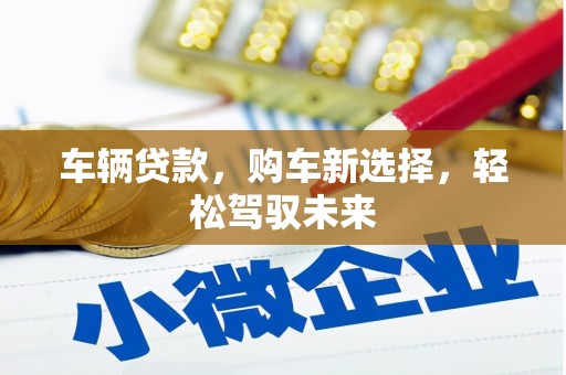 卑南车辆贷款，购车新选择，轻松驾驭未来