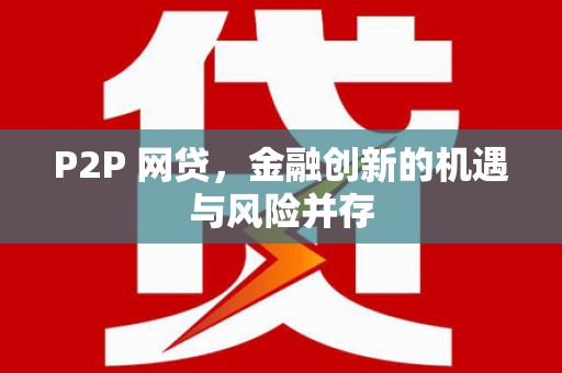 秦淮P2P 网贷，金融创新的机遇与风险并存