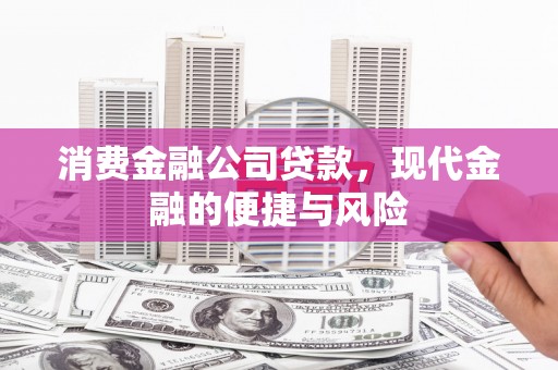 武江消费金融公司贷款，现代金融的便捷与风险