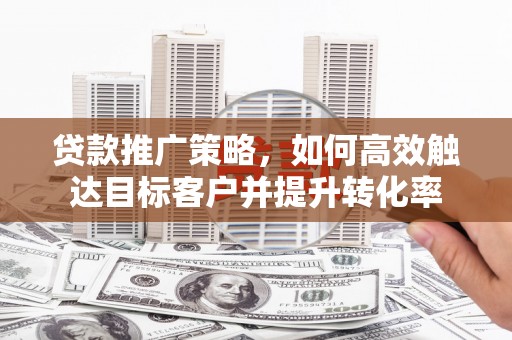 伊川贷款推广策略，如何高效触达目标客户并提升转化率