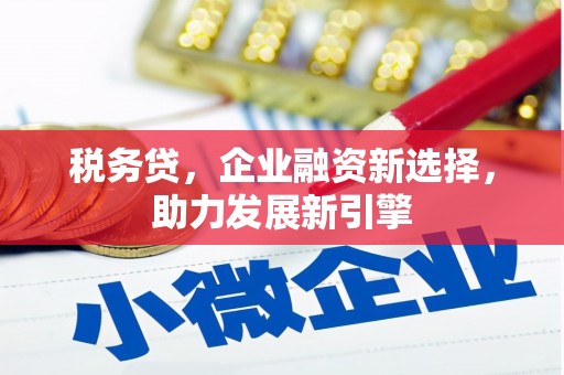 大足税务贷，企业融资新选择，助力发展新引擎