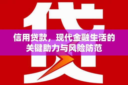 肥乡信用贷款，现代金融生活的关键助力与风险防范